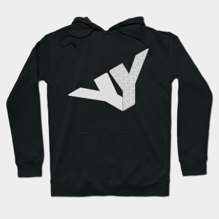 Isometric Alphabet Letter, Letter Y Hoodie